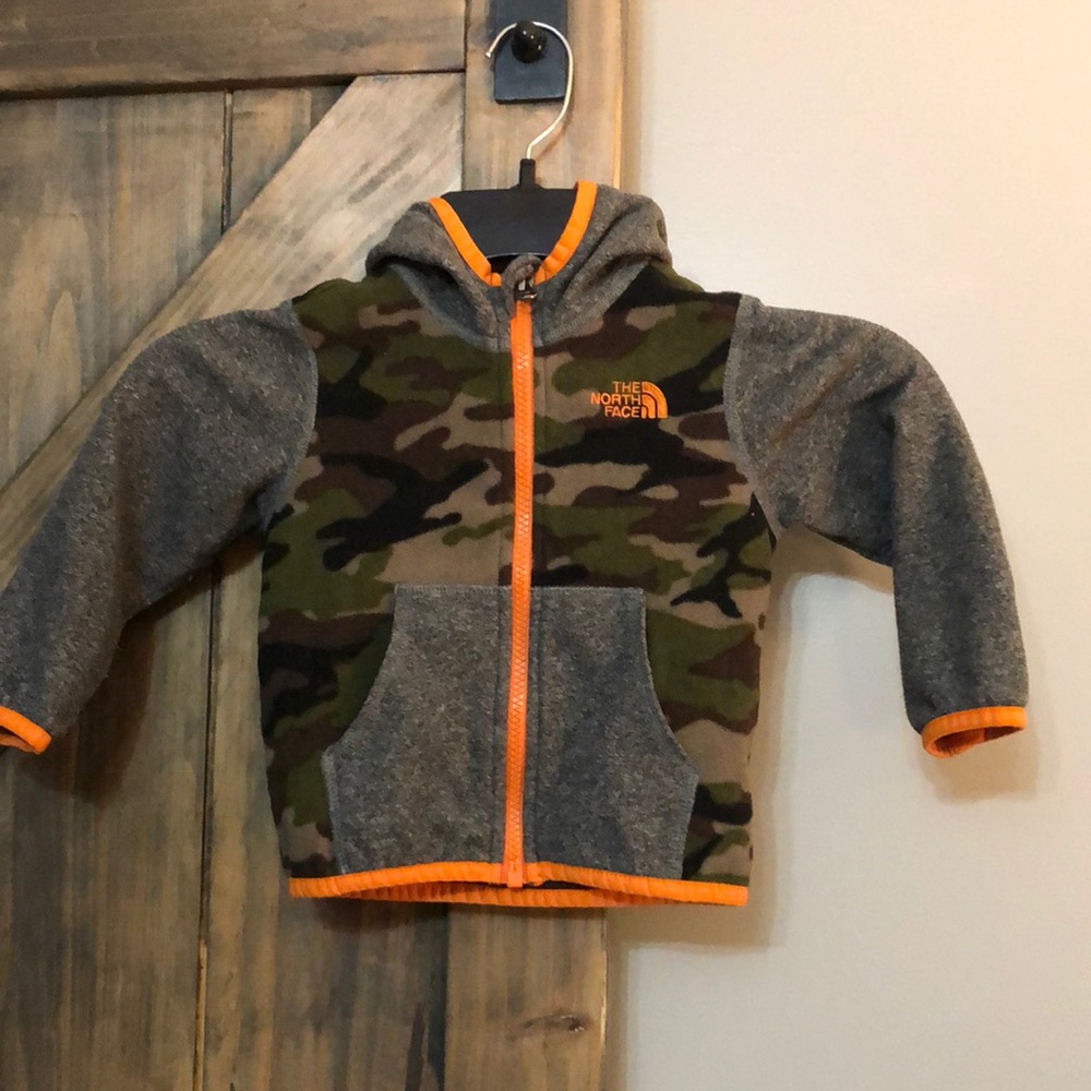 North face Fleece Camo Jacket 18-24 months